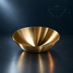 Altın Metal Kâse ve Teknik Çizimler